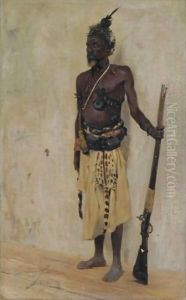 The Elephant Hunter (Nenge) by Wilhelm Kuhnert