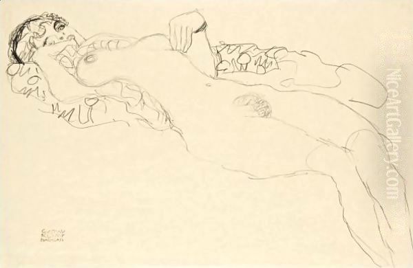 Liegender Madchenakt Nach Links (Reclining Female Nude Facing Left) - view 1
