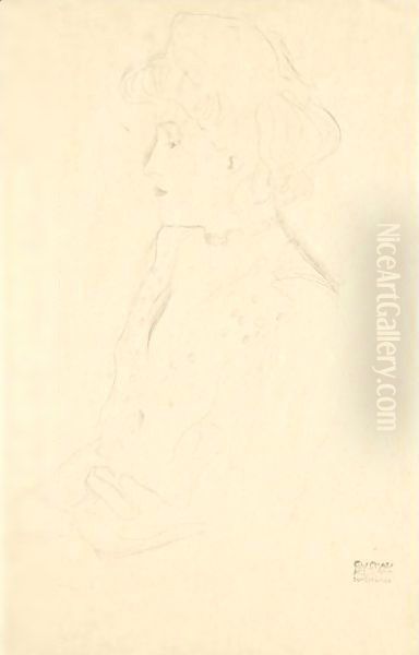 Brustbild Im Profil Nach Links (Woman In Profile Facing Left) - view 1