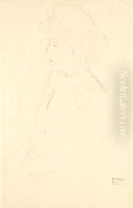 Brustbild Im Profil Nach Links (Woman In Profile Facing Left)