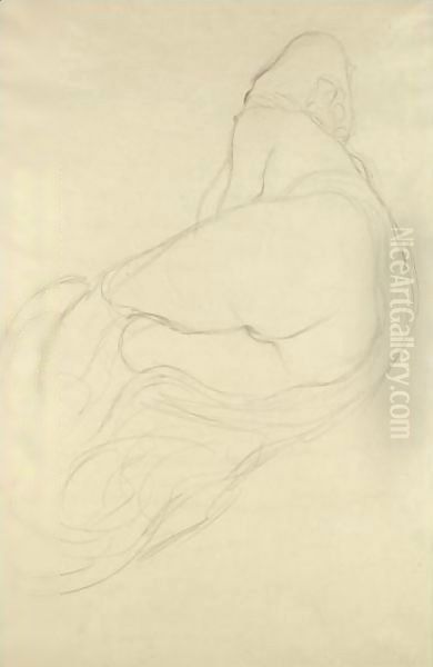 Ruckenhalbakt Nach Links (Semi-Nude, Back View Facing Left) - view 1