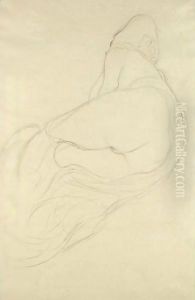 Ruckenhalbakt Nach Links (Semi-Nude, Back View Facing Left)