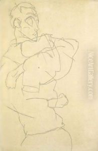 Selbstdarstellung (Self-Portrait) by Egon Schiele