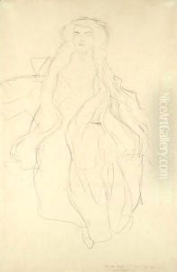Sitzende Von Vorne (Seated Woman, Frontal View)