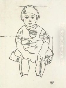 Portrat Eines Kindes (Portrait Of A Child) by Egon Schiele