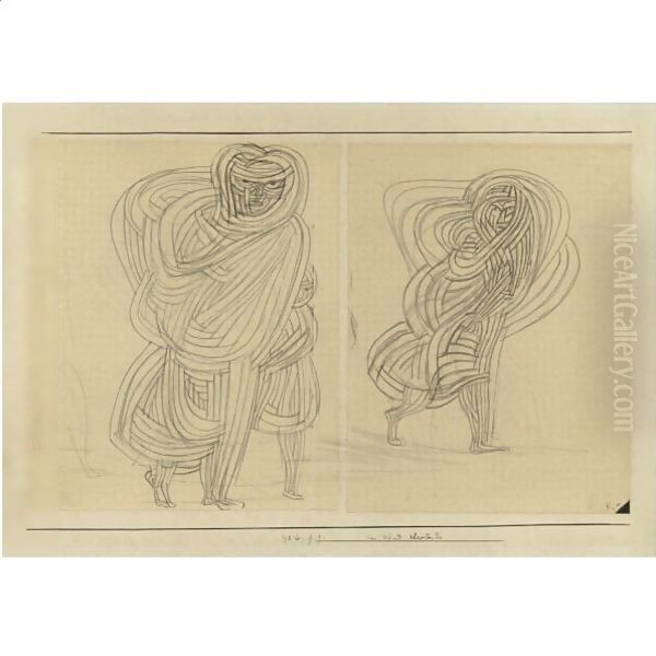 Im Wind Schreitende (Woman Walking In The Wind) - view 1