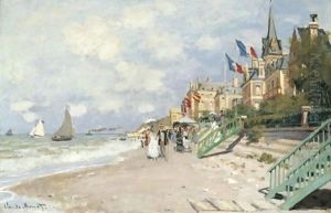 La Plage A Trouville by Claude Oscar Monet