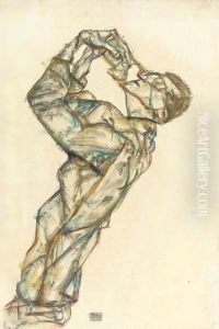 Pierrot (Selbstbildnis) (Pierrot - Self-Portrait) by Egon Schiele