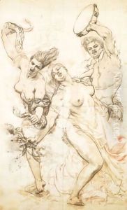 Projet De Decor Pour Le Foyer De La Danse A L'Opera Garnier, Paris by Gustave Clarence Rodolphe Boulanger