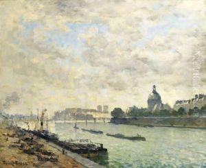 Les Quais De Seine A Paris by Frank Myers Boggs