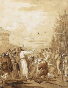 Le Christ Guerissant Les Lepreux by Giovanni Domenico Tiepolo