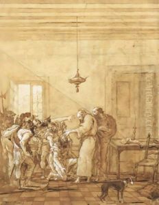 Ananias Rendant La Vue A Saul by Giovanni Domenico Tiepolo