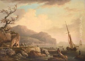 Vue D'Un Port Mediterraneen by Vernet Claude Joseph
