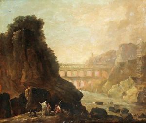 Vue Imaginaire Du Pont Du Gard by Hubert Robert