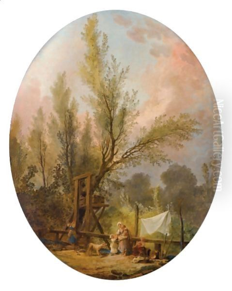 Lavandieres Pres D'Un Puits, Dit Aussi Le Puits Rustique - view 1