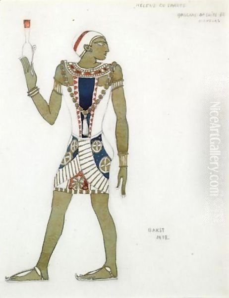 Costume Design For A Young Attendant To Menelas In A Production Of Helen De Sparte - view 1
