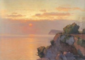 Sunset Over The Sea by Aleksei Vasilievich Hanzen