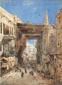 Street Scene In Cairo by Nikolai Egorovich Makovsky