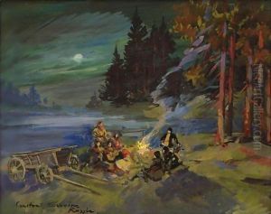 The Campfire by Konstantin Alexeievitch Korovin