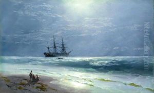 Moonlit Landing by Ivan Konstantinovich Aivazovsky