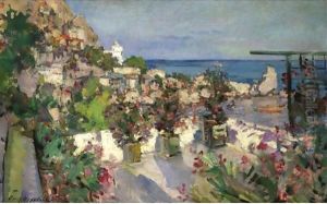 View From The Terrace, Gurzuf by Konstantin Alexeievitch Korovin