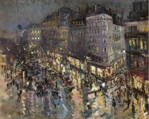 Boulevard Des Capucines by Konstantin Alexeievitch Korovin