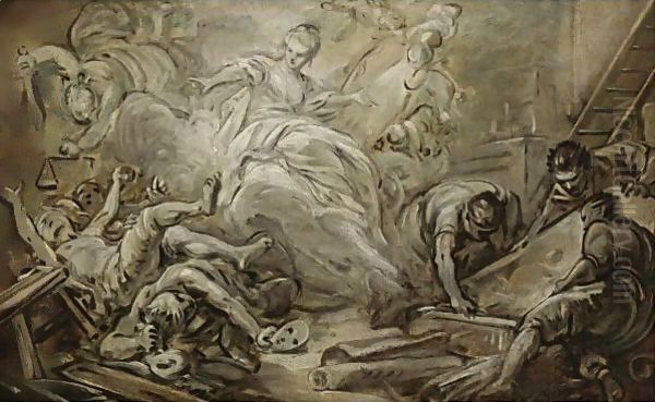 The Arts Triumphant Over The Vices - view 1