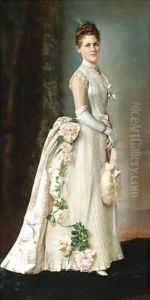 Portrait Of An Elegant Lady by Francois Brunery