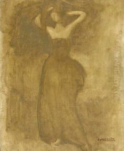 Woman Combing Her Hair by Eugene Carriere