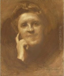 Portrait Of Jeanne Dolent by Eugene Carriere
