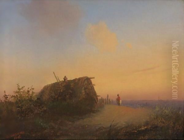 Landscape With Peasant House, 1845 - view 1