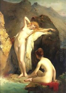 Les Baigneuses by Pierre Oliver Joseph Coomans