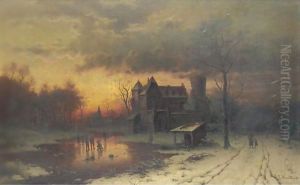 Iceskating At Sunset