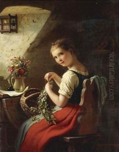 Making A Bouquet by Meyer Georg von Bremen