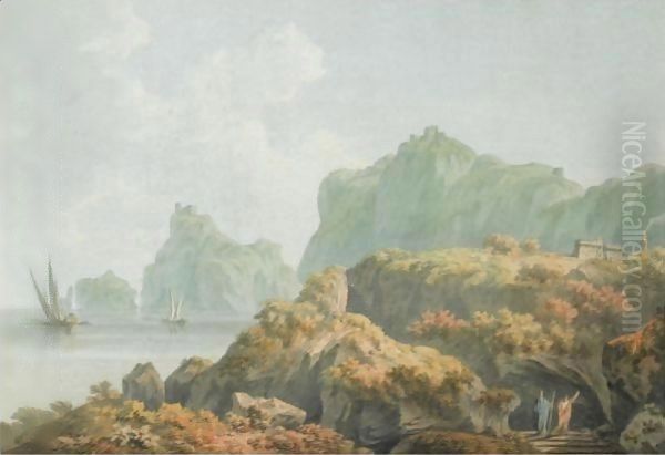Classical Figures On Steps At The Gulf Of Salerno - view 1