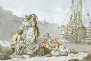 Irish Fisherfolk On The Seashore