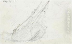 The Schooner Malta On Brighton Beach by John Constable