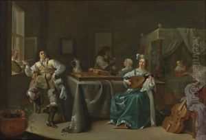 A Merry Company In An Interior