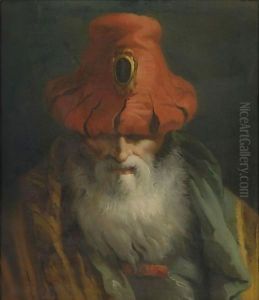 Head Of An Old Man by Giovanni Domenico Tiepolo