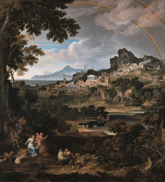 Heroic Landscape With Rainbow - view 1