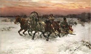 Troika Pursued By Wolves