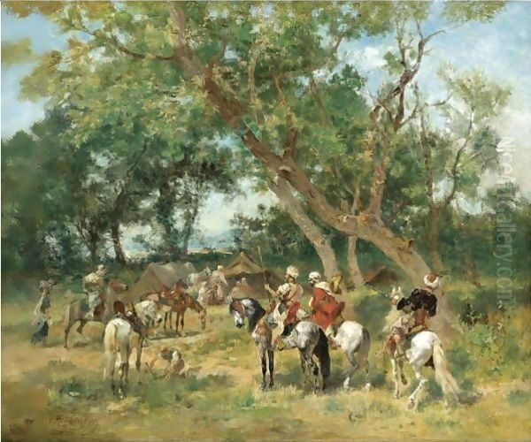 An Encampment In A Clearing - view 1