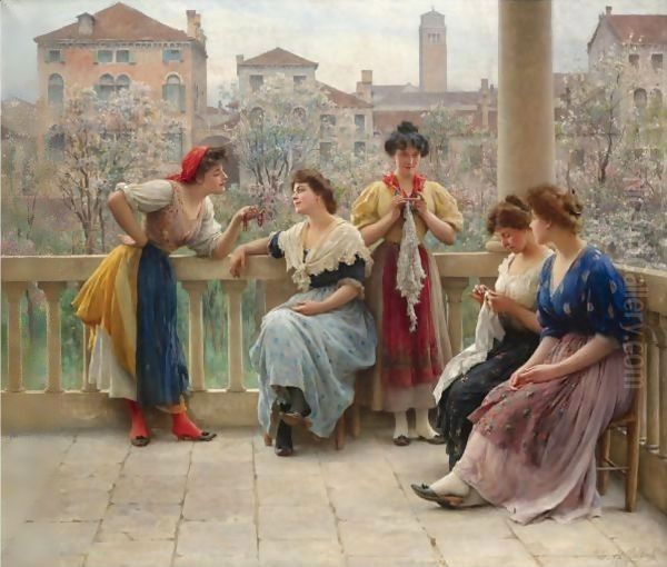 Conversation On The Terrace, Venice - view 1