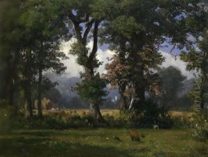 Eichwaldlichtung Clearing In Oak Forest by Robert Zund