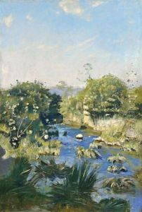 Bachlandschaft Landscape With Stream by Ferdinand Hodler