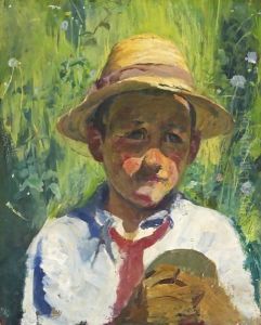 Peasant Boy From Bergell by Giovanni Giacometti