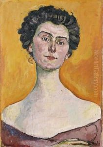 Potrait Of Clara Pasche-Battie by Ferdinand Hodler