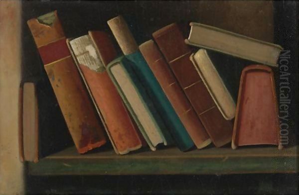 Old Books On A Shelf - view 1
