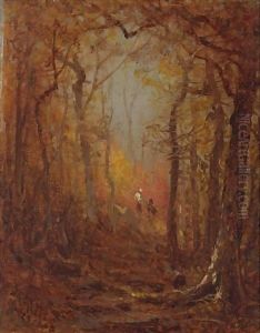 Sketch For The Woods In Autumn by Sanford Robinson Gifford