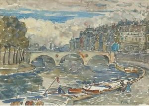 Pont Marie by Maurice Brazil Prendergast
